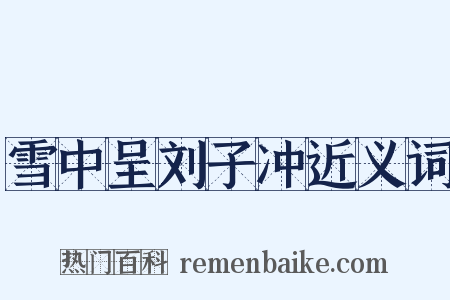 雪中呈刘子冲近义词是什么意思的图片